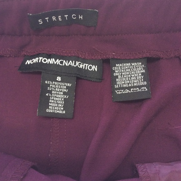 Nortonmcnaughton Women’s Purple Stretch Pants, Sz8 - Picture 8 of 8